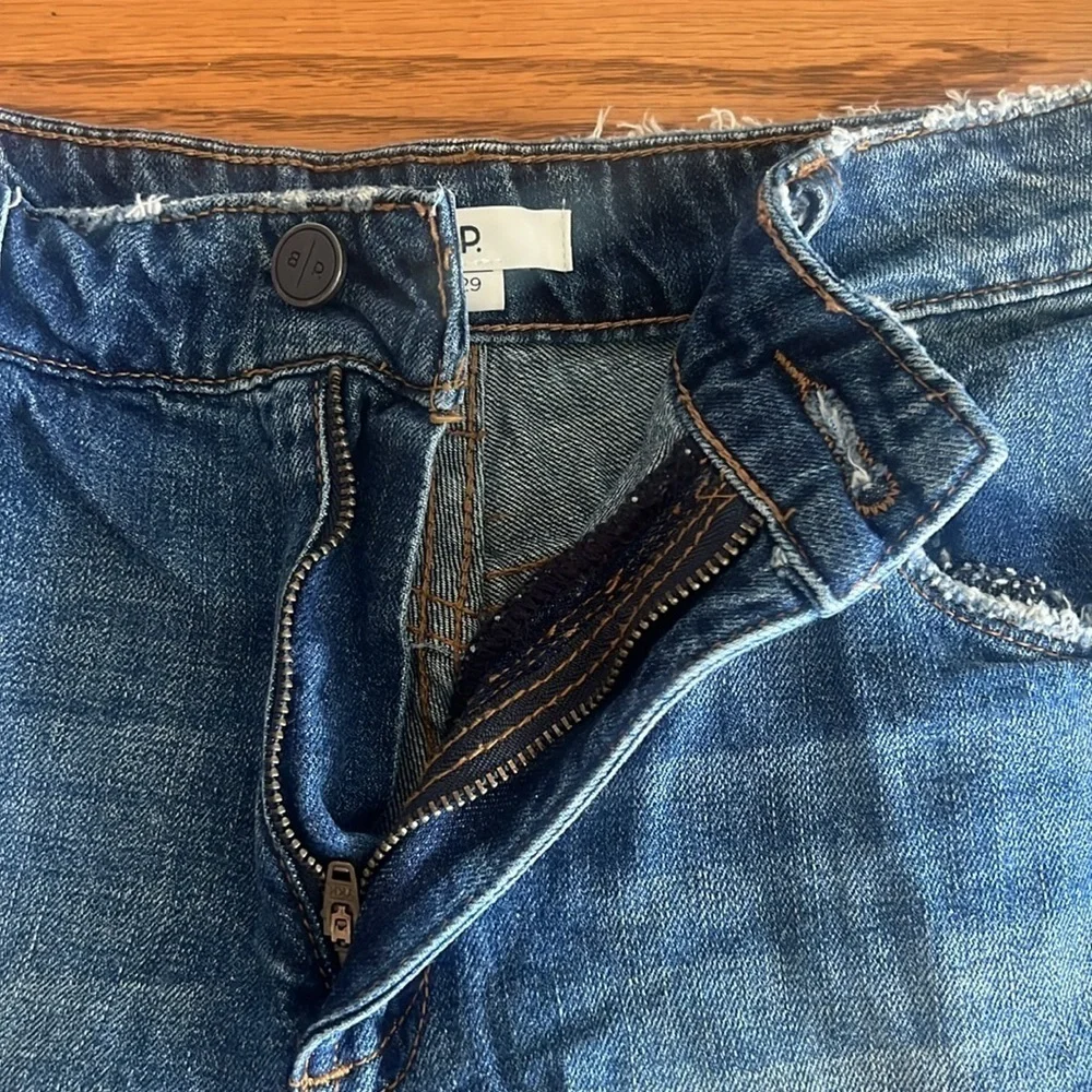 BP Distressed Jean Shorts (Brass Plum) - Picture 3 of 7